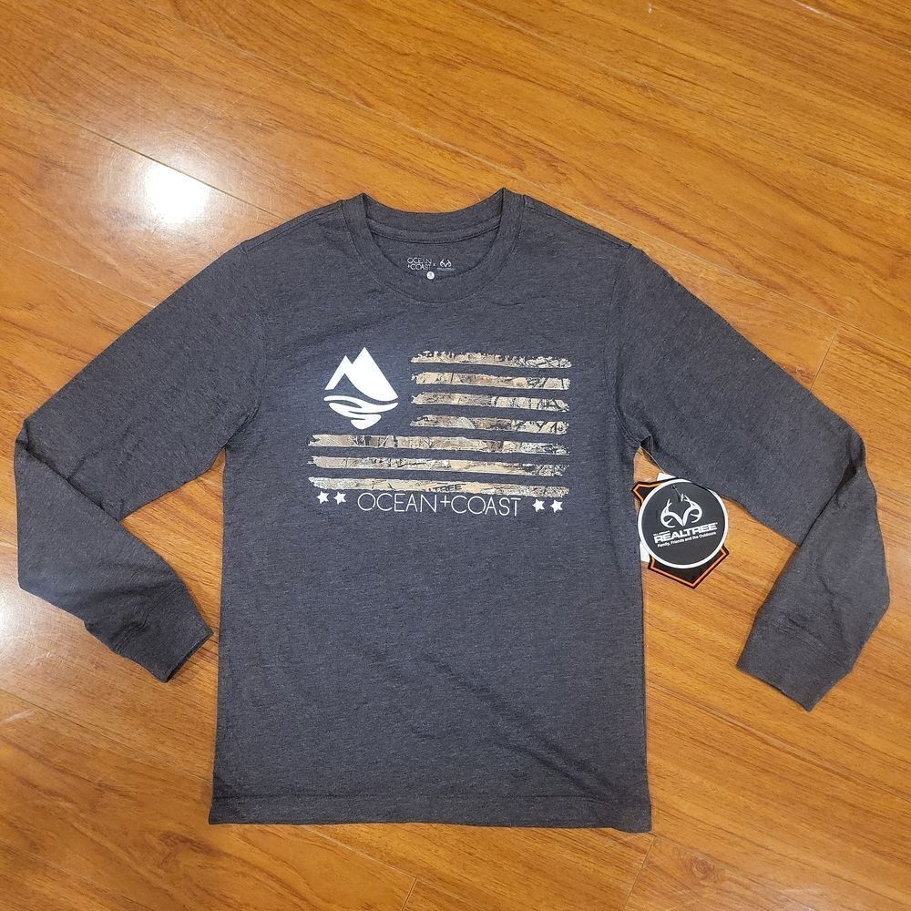 RealTree Long Sleeve Shirt, Grey, S (8-10) NWT
